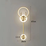 applique murale moderne or blanc antlers sphère transparente led cuisine salon chambre