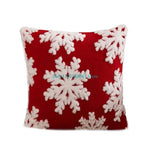 housse coussin motif flocons neige rennes noel vert blanc coton polyester lit festive