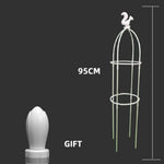 cage plante classique vert foncé rondes verticales plante artificielle rose blanc jardin decoration