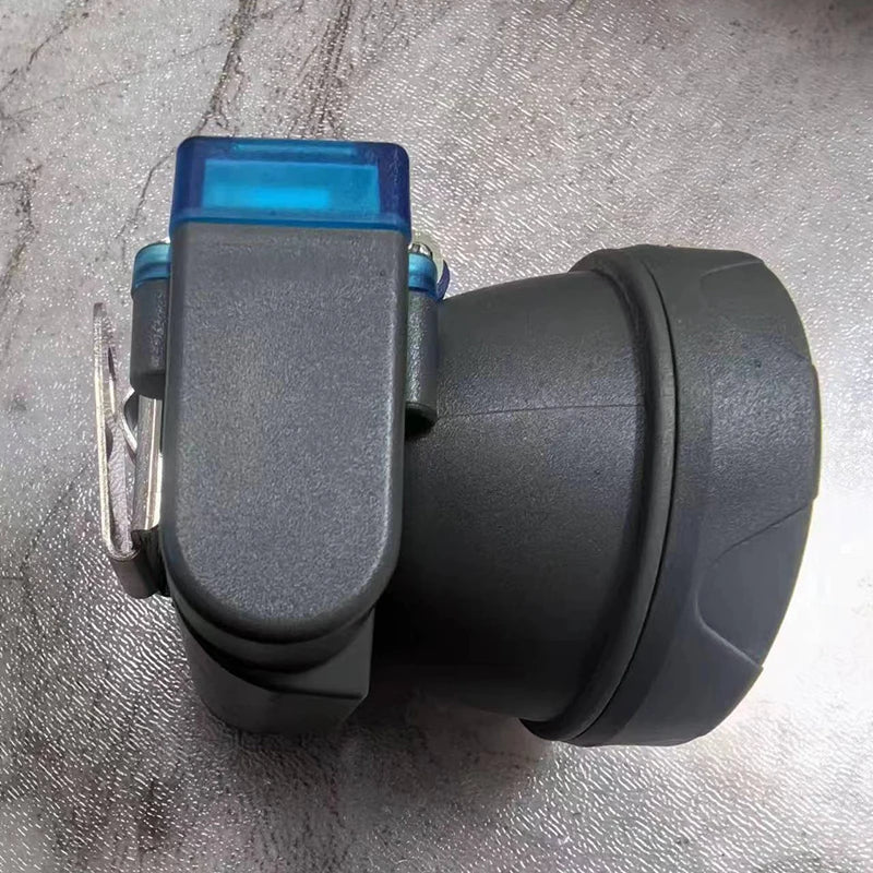 lampe torche gris bleu moderne clips led haute luminosité rechargeable sécurité camping