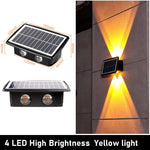 applique murale solaire led moderne noire blanche jaune bleue panneau solaire adhésif fixeextérieur
