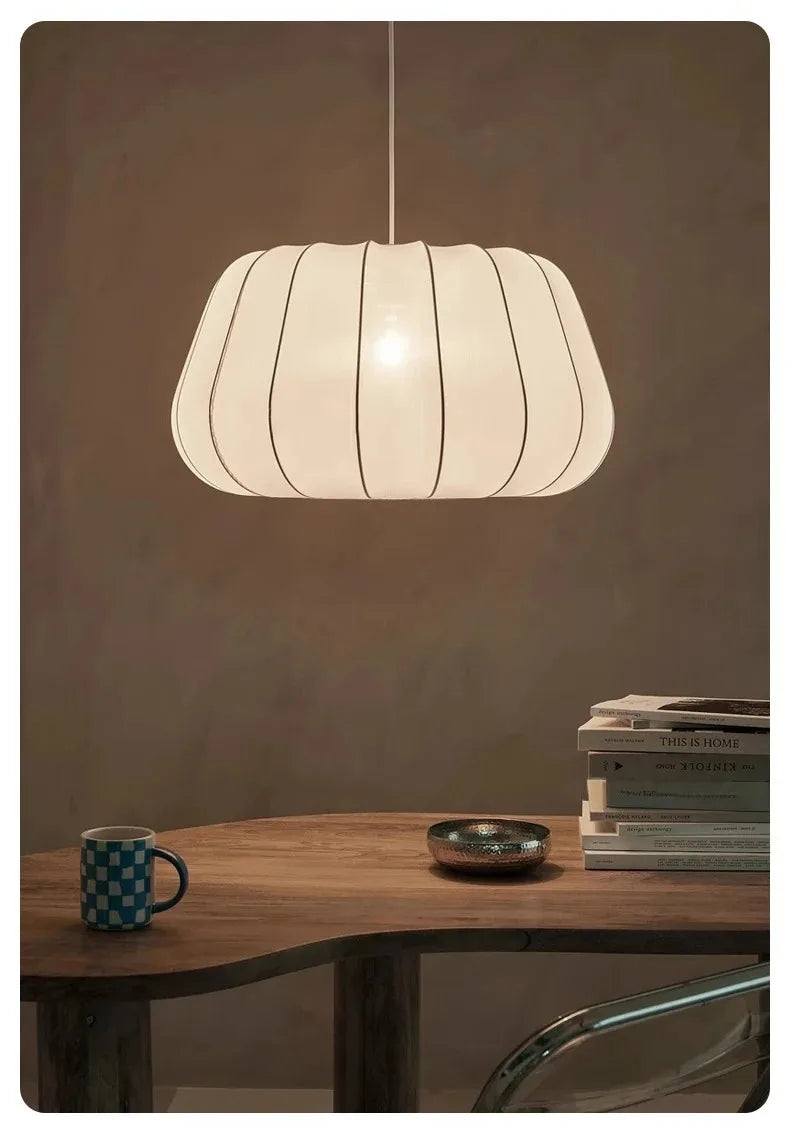 lampe suspendue tissu blanc rayures moderne salon chambre chaîne flux lumineux 249 2000 volts