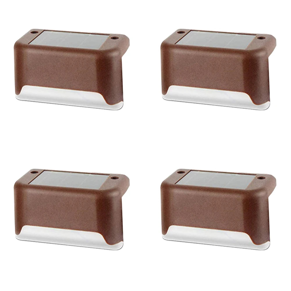lampe solaire marron clair blanc ip65 led extérieure moderne autonomie vis fixations
