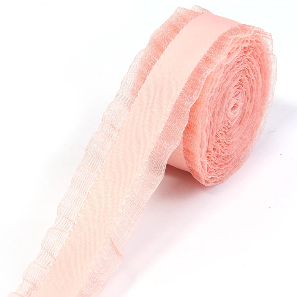 ruban satin rouge rose beige bleu vert noir gris classique rayures frangées yards