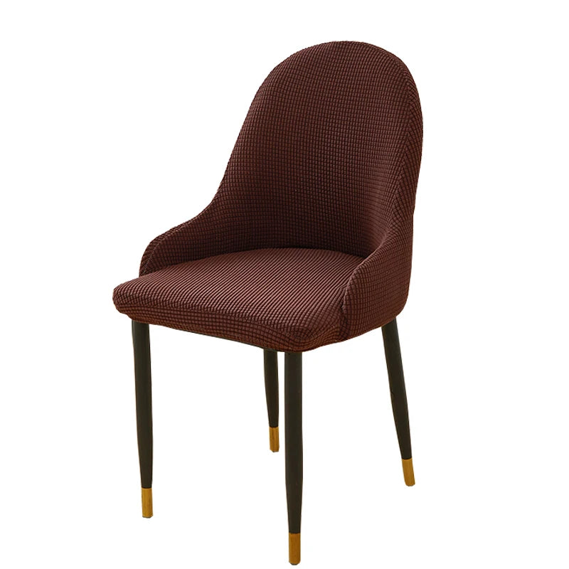 chaise moderne vert olive tissu carreaux pieds noirs boutons dorés amovible lavable polyester élasthanne