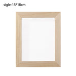 cadre bois texture naturelle feuilles séchées papier modeler coupelle plastique cuillère bois diy artisanat