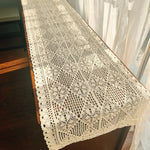 serviette table coton beige motifs géométriques traditionnelle réutilisable salon chambre festive