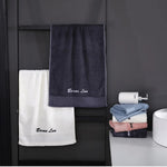 serviettes bambou rapide absorption blanc rose bleu noir écriture brodée texture douce classiqueUsageId:123