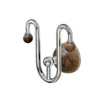 support mural ventouse sandales moderne boule bois cuir tissé beige marron adhésif almacenamiento