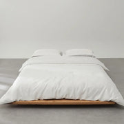 housse couette blanche lyocell douce 200x230 minimaliste literie épurée taies oreillers