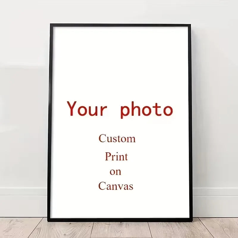 affiche personnalisée toile photo décoration murale moderne texte noir cadeau unique personnalisé