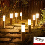 lampe solaire moderne led acier inoxydable imperméable jardin extérieur décoration gazon argenté blanc