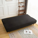 housse canapé deux places noire coton uni moderne couvre lit salon extensible lavable
