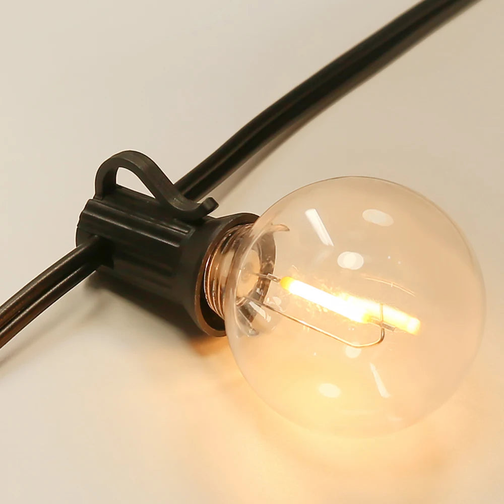 guirlande lumineuse led ampoules globe vintage décoration maison 220v 100ft 30mètres