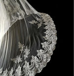 voile mariée blanc dentelle bordure broderie fine translucide classique femme mariage erotique