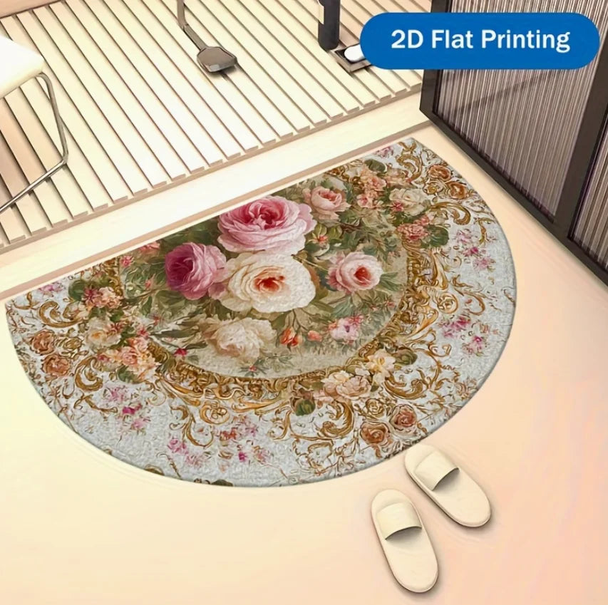 tapis multicolore fleurs vintage antidérapant résistant décoloration 40x60cm 50x80cm 60x90cm