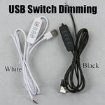 contrôleur luminosité usb blanc noir boutons ajustement adhésif câble 2m moderne compact on off