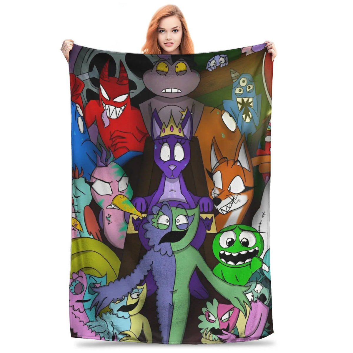 couverture multicolore dessins animés moderne anti boulochage polyester portable hiver été 80x60in 60x50in 50x40in