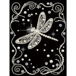tableau décoratif motifs floraux strass or élégant art décoratif diy adulte modernes incluséesOpaqueFlyGirlElves