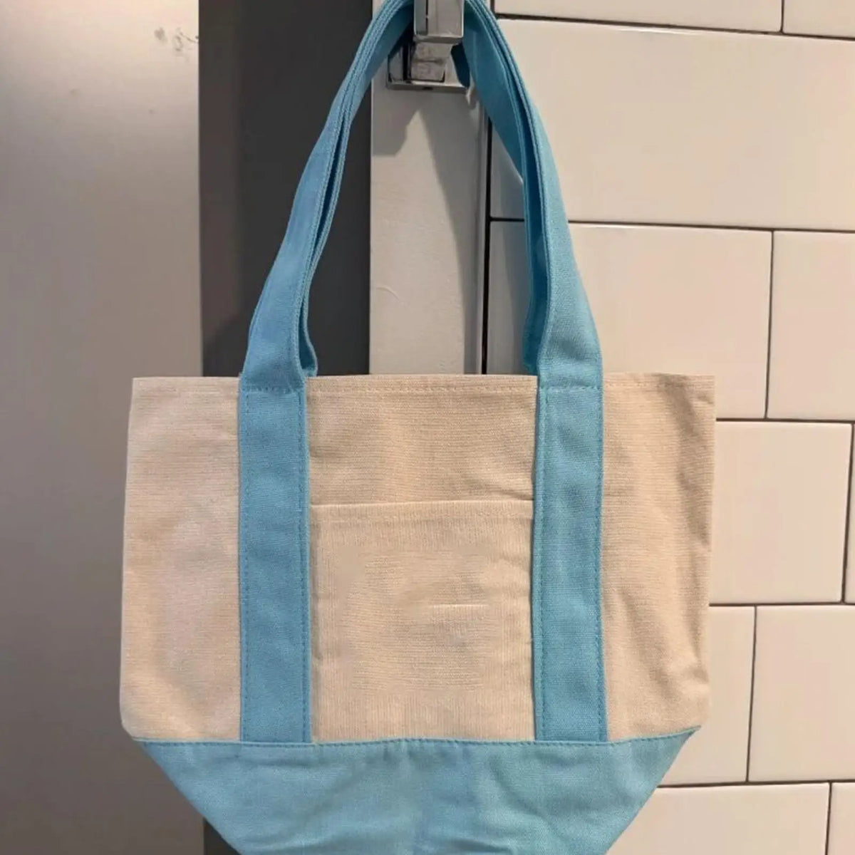 sac réutilisable polyestère blanc rose bleu vert pastel pochettes shopping étudiants camping