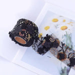 rubans decoratifs fleurs sequins transparents decor floral scintillant adhesifs rouleaux largeur six cm