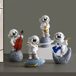 statue astronaute résine saxophone doré guitare violoncelle moderne décoration intérieure chambre salon