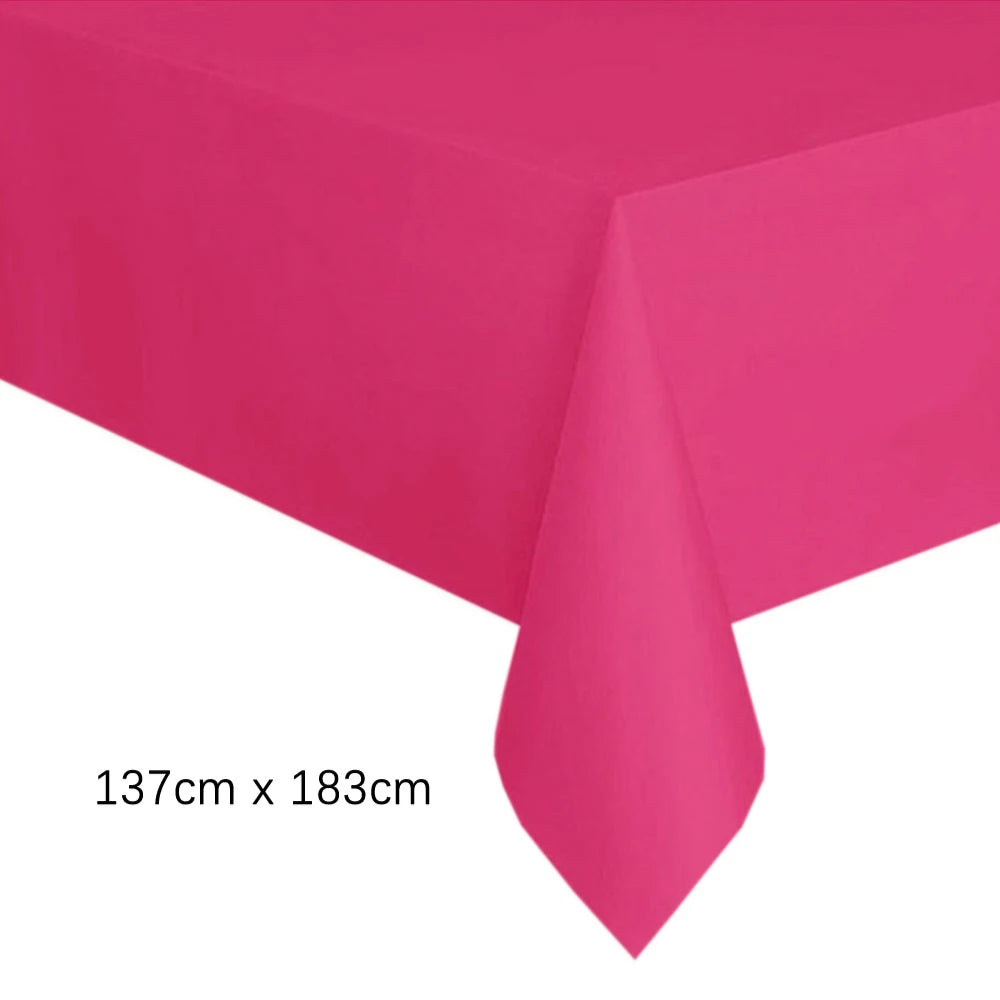 serviette table jetable rectangulaire unie mariage anniversaire fête décoration table plastique moderne