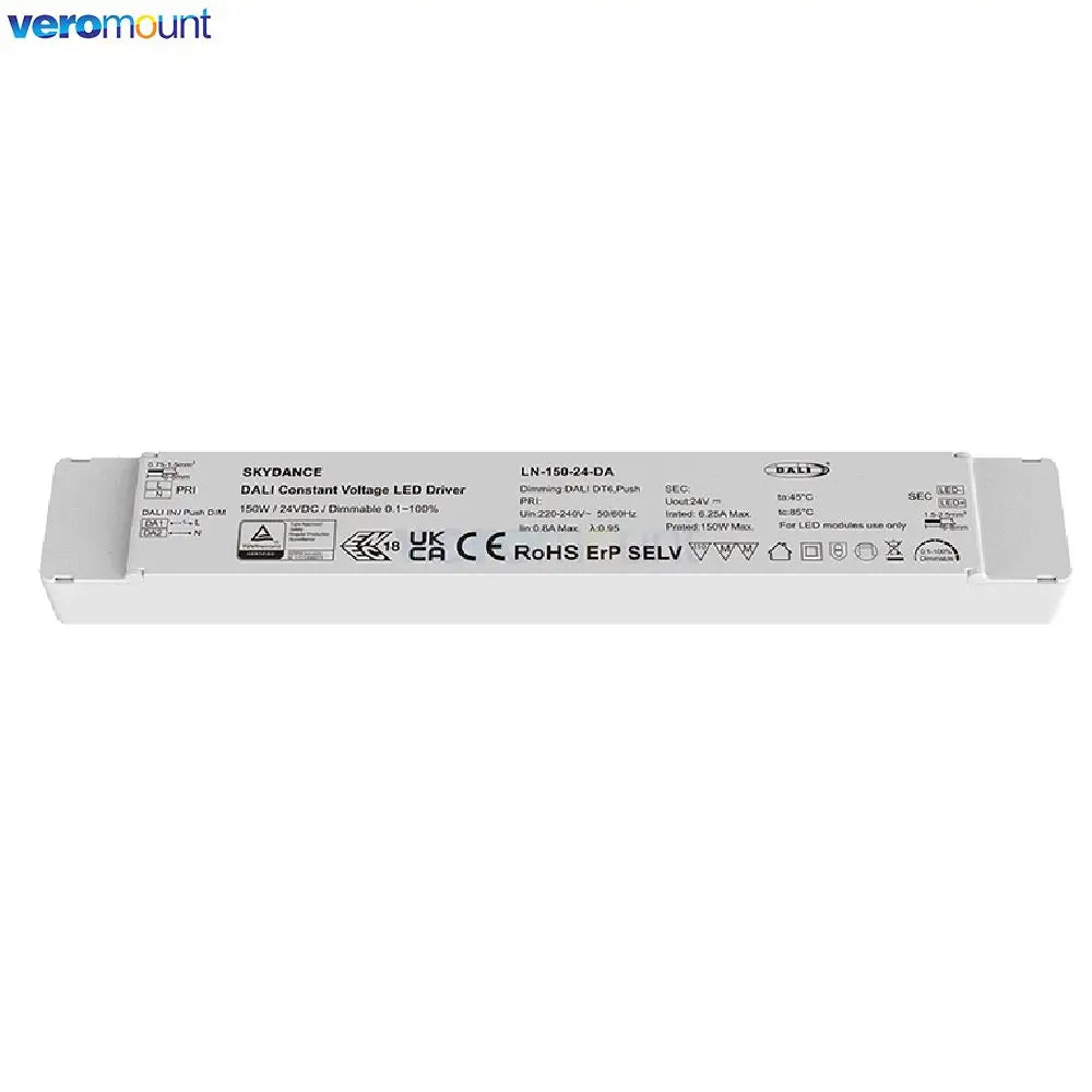 pilote led 150w 12v 24v dali cct constant voltage veromount blanc moderne