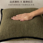 housse coussin moderne vert olive coton polyester respectueux environnement 40x40cm 45x45cm coussins decoration salon