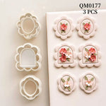 ciseaux embossing fleurs décoratives boucles d'oreilles artisanat outils modélisation céramique polymère découpe 3d blanc