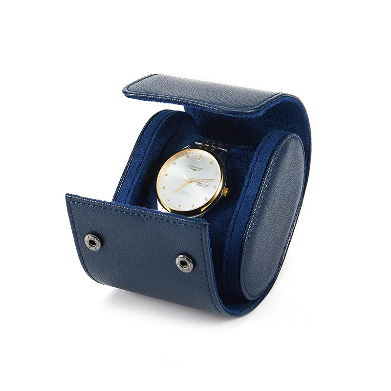 boîtes montres simili cuir noir bleu marron classiques montres protection anti poussière