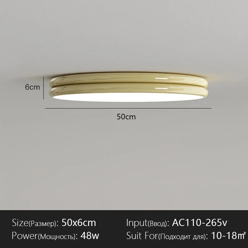 plafonnier led moderne rouge vert blanc opaques rond lisse.Surface monté interrupteur bouton