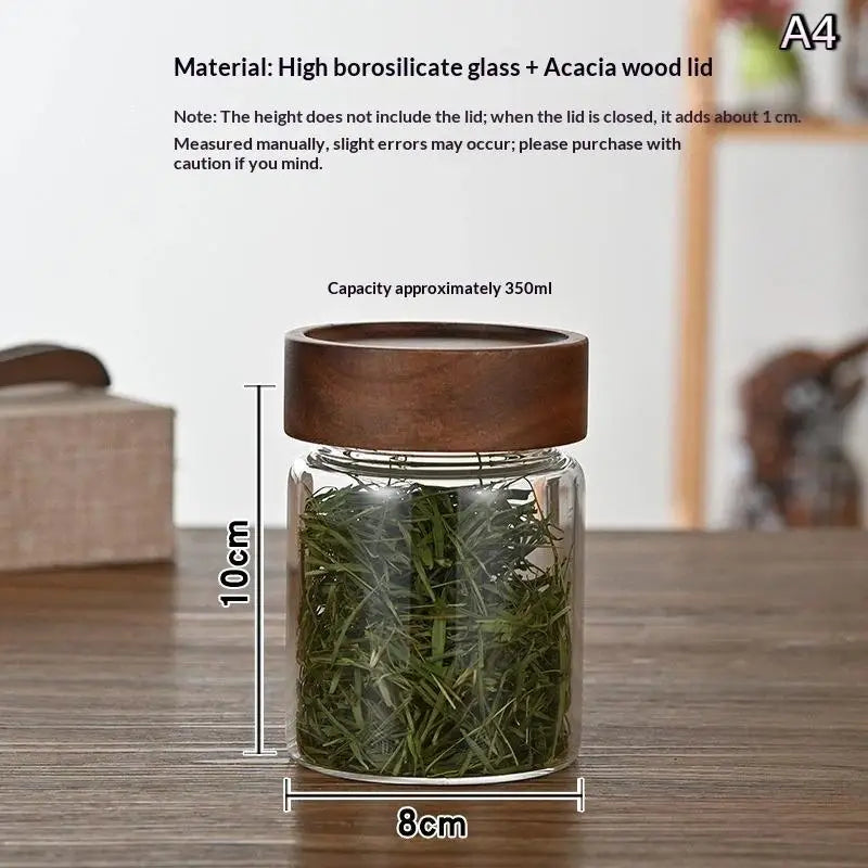 pot conserves verre transparent couvercle bois poignée moderne minimaliste almacenamiento alimentos