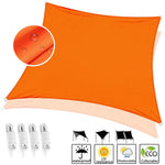 voile soleil orange rayures horizontales moderne anti uv patio jardin