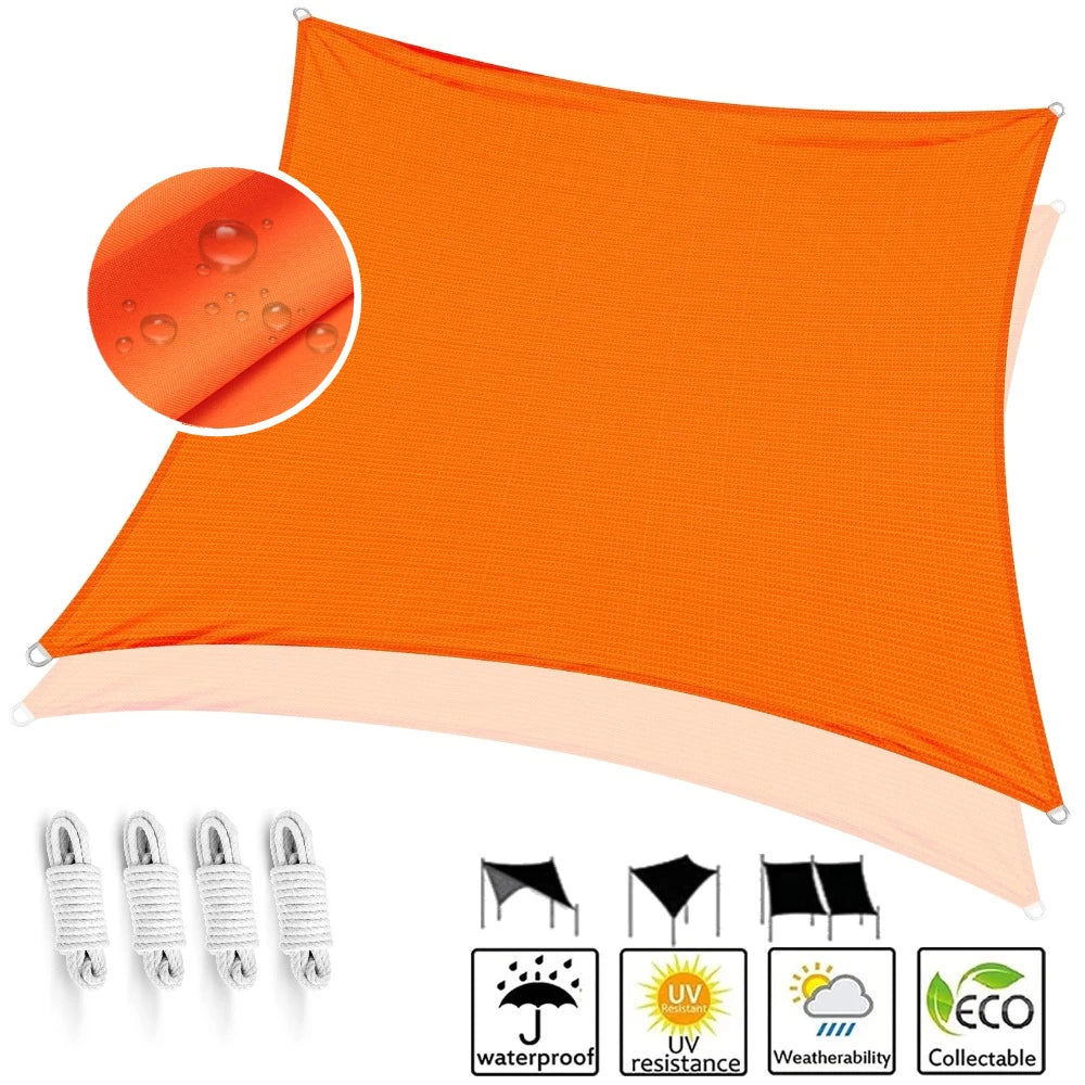 voile soleil orange rayures horizontales moderne anti uv patio jardin