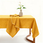 nappe polyestre texture lin moderne vert olive jaune rose pâle réutilisable machine transparente table