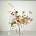 bouquets fleurs artificielles soie blanc orange rose violet jaunes bleues mariage décoration intérieure moderne