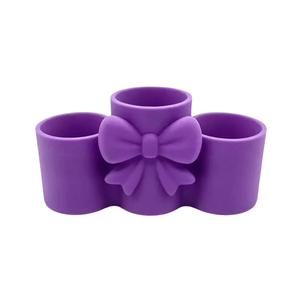 pot maquillage violet rose blanc arc décoratif moderne élégant respectueux environnement