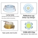 Spot LED Downlights 12V Blanc Noir Doré Argenté Clips Modernes Minimalistes Puces LED COB