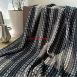 tissu jacquard rayé blanc fleurs noires vert classique opacité couture printemps robe haut chemisier