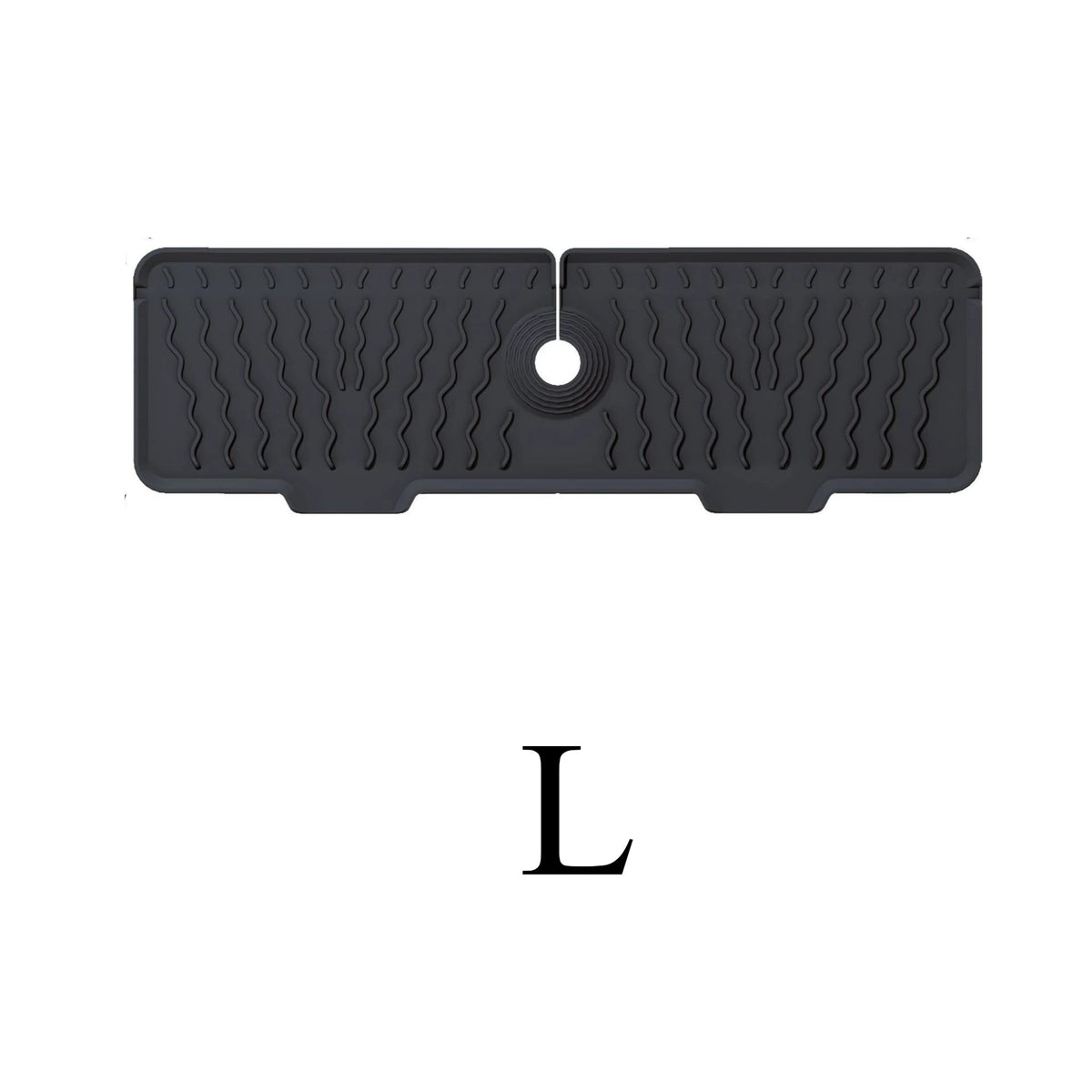tapis évier antidérapant silicone noir moderne drainage incliné facile nettoyage utilitaire texturé alvéoles sóng�