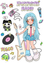 sticker collection pop musiciennes rétro candy colors vinyl stickers anime inspiré