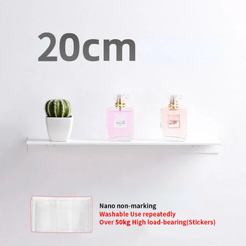 étagères murales modernes adhésives sans perçage blanc noir alliage aluminium rangement salle bain cuisine