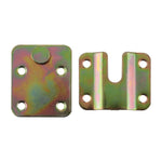 fixations métalliques industrielles couleur irisée travaux bois vert jaune bronze violet