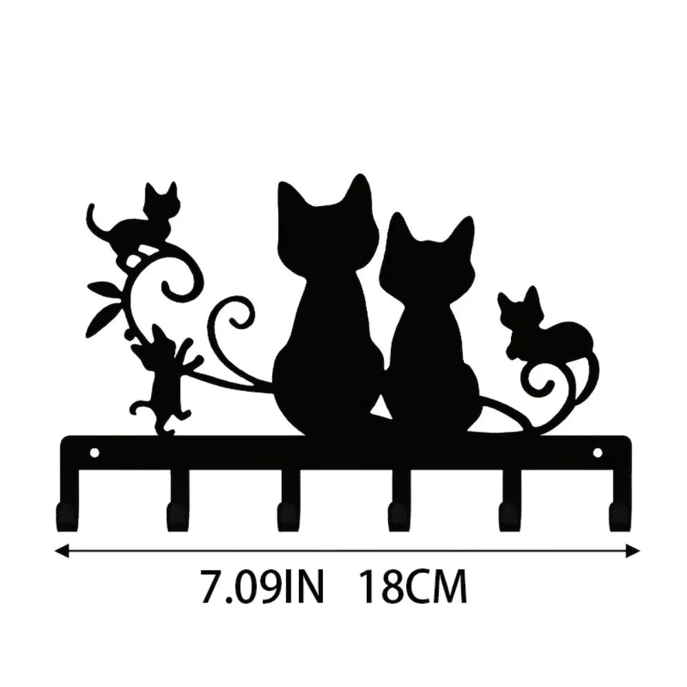 décoration murale magnétique chats stylisés motifs floraux porte clés fixations murales modernes animaux