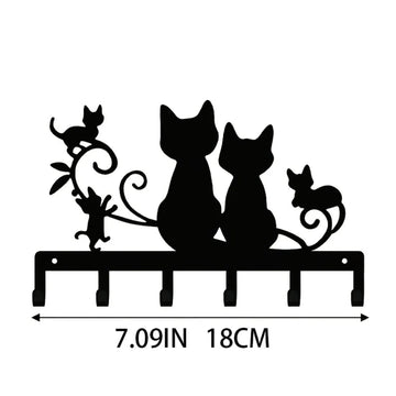 décoration murale magnétique chats stylisés motifs floraux porte clés fixations murales modernes animaux