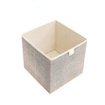 boîtes rangement pliables tissu lin beige poignées métalliques moderne organisation chambre enfants jouets