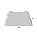 tapis nourriture animaux gris vert orange rouge chat moderne pratique