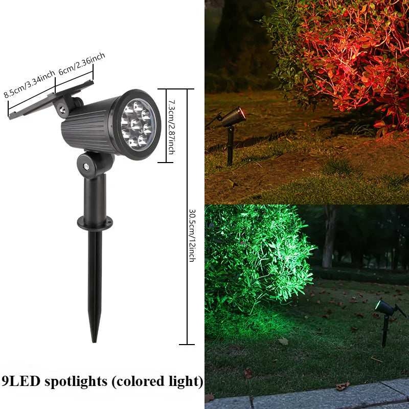projecteur solaire led extérieur moderne noir jaune blanc waterproof ip65 lithium