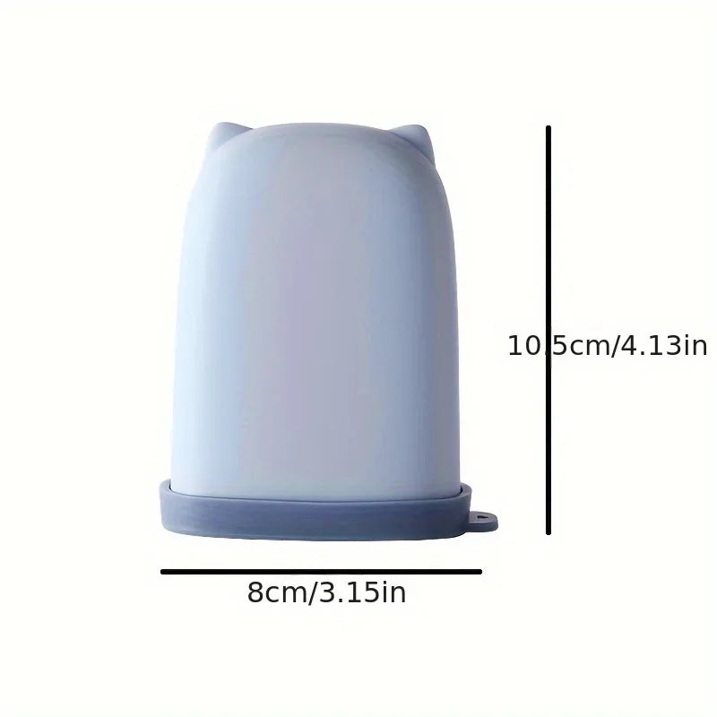 pot savon silicone bleu rose blanc moderne minimaliste adhésif couvercle